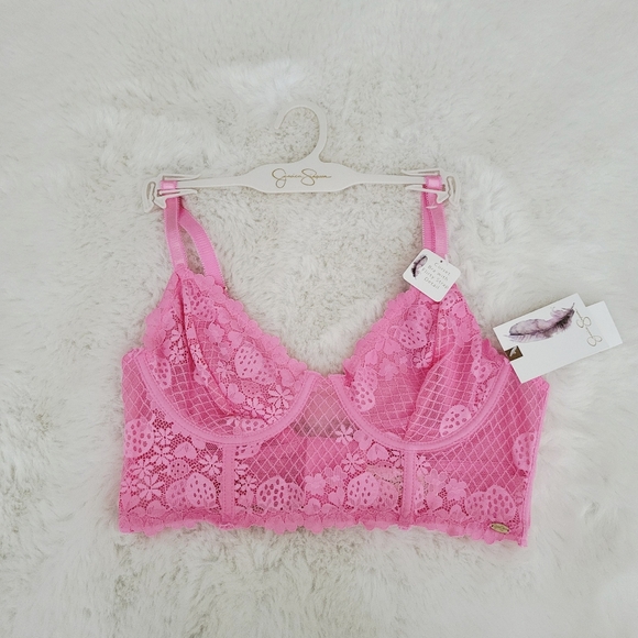 💘JESSICA SIMPSON CORSET BRA WITH FLIRTY STRAP DETAIL SIZE 36B - Picture 1 of 4